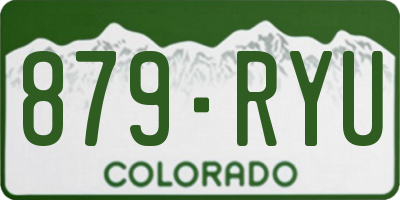 CO license plate 879RYU