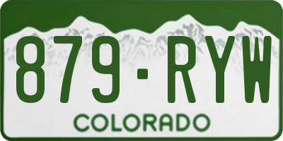 CO license plate 879RYW