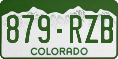 CO license plate 879RZB