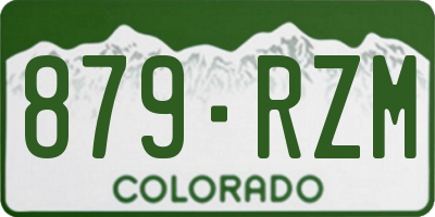 CO license plate 879RZM