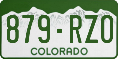 CO license plate 879RZO