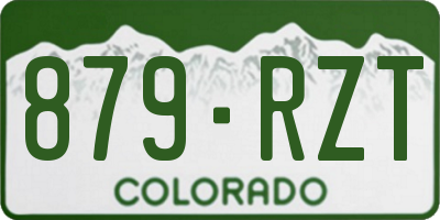 CO license plate 879RZT