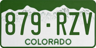 CO license plate 879RZV