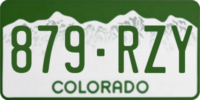 CO license plate 879RZY
