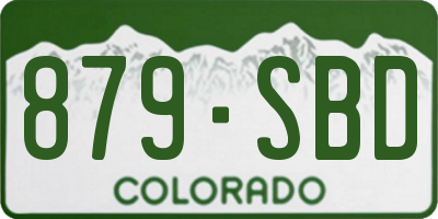 CO license plate 879SBD