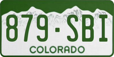 CO license plate 879SBI