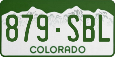 CO license plate 879SBL