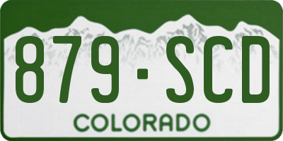 CO license plate 879SCD