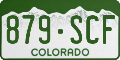 CO license plate 879SCF