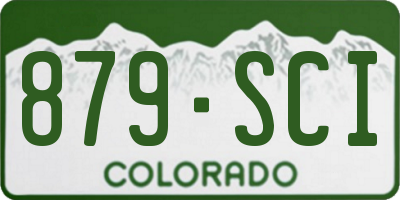 CO license plate 879SCI