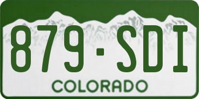 CO license plate 879SDI