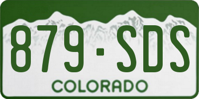 CO license plate 879SDS