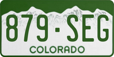 CO license plate 879SEG
