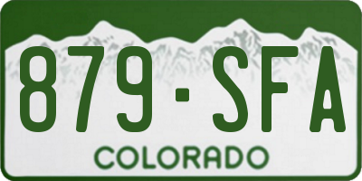 CO license plate 879SFA
