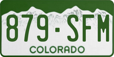 CO license plate 879SFM