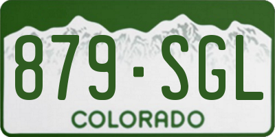 CO license plate 879SGL