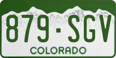 CO license plate 879SGV