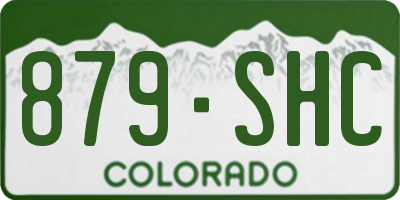 CO license plate 879SHC