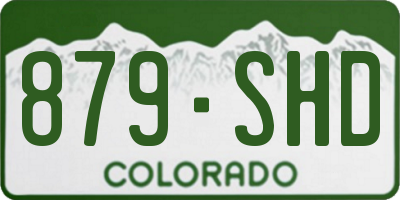 CO license plate 879SHD