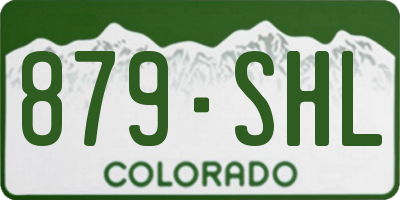 CO license plate 879SHL