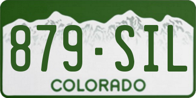 CO license plate 879SIL