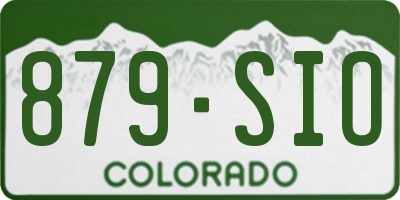 CO license plate 879SIO