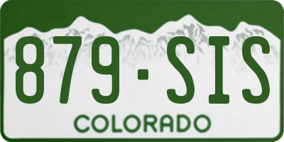 CO license plate 879SIS