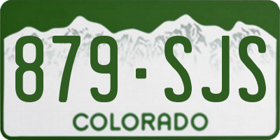 CO license plate 879SJS