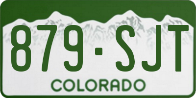 CO license plate 879SJT
