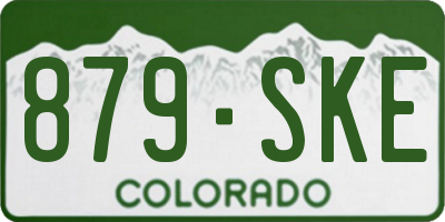 CO license plate 879SKE