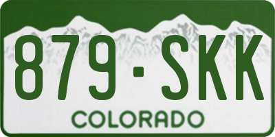 CO license plate 879SKK