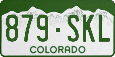 CO license plate 879SKL