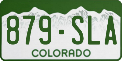 CO license plate 879SLA