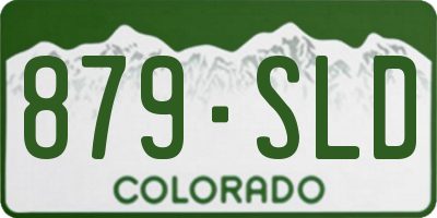 CO license plate 879SLD