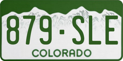 CO license plate 879SLE