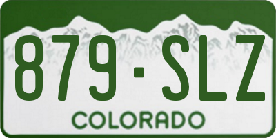 CO license plate 879SLZ