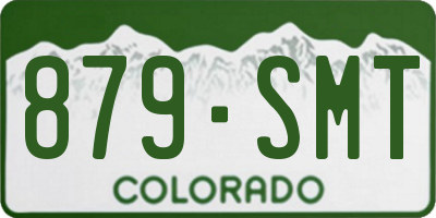 CO license plate 879SMT
