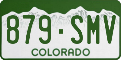 CO license plate 879SMV