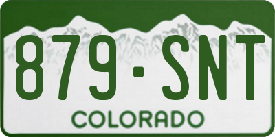 CO license plate 879SNT