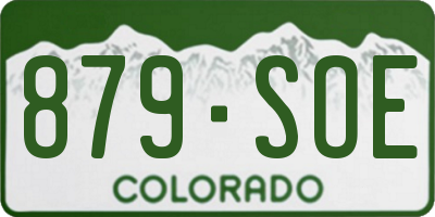 CO license plate 879SOE