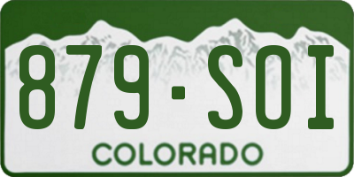 CO license plate 879SOI