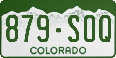 CO license plate 879SOQ