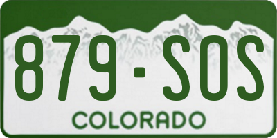 CO license plate 879SOS
