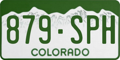 CO license plate 879SPH