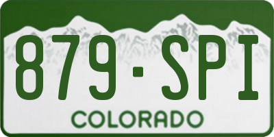 CO license plate 879SPI