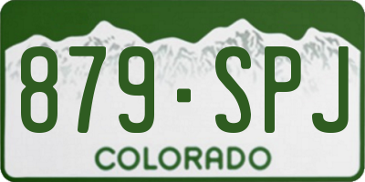CO license plate 879SPJ
