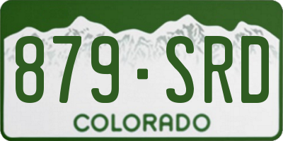 CO license plate 879SRD