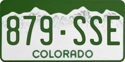 CO license plate 879SSE