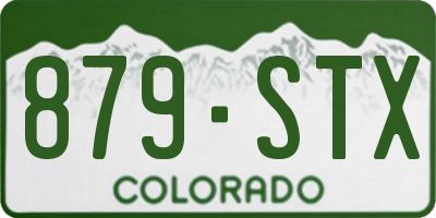 CO license plate 879STX