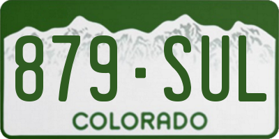 CO license plate 879SUL